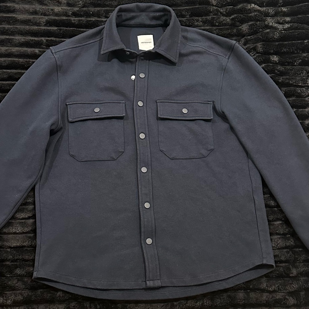 Reserved Dark Blue Collared Shirt